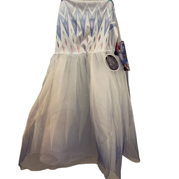 Disguise Disney Frozen Elsa Deluxe Light Up Halloween Costume Dress Headpiece - Picture 11 of 12